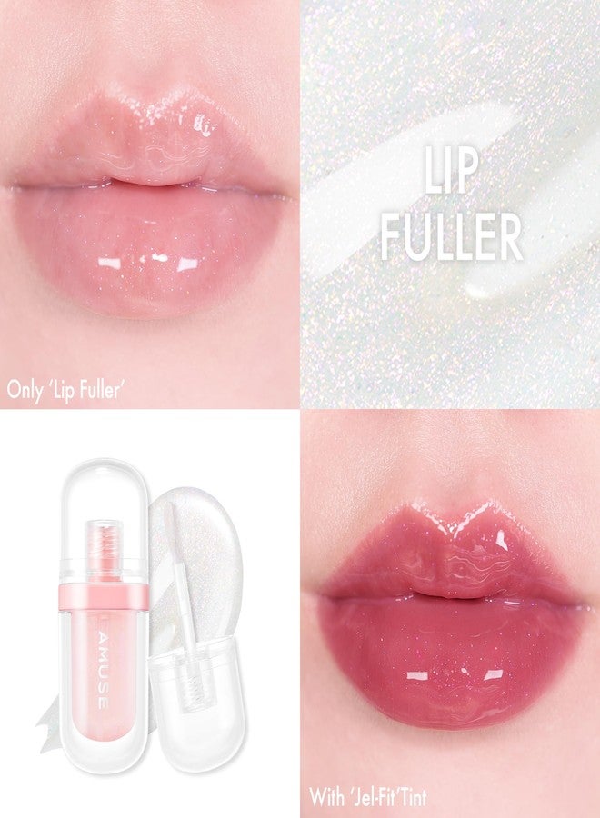 Amuse SEOUL Lip Fuller | Pink Diamond Lip Plumper, Gold Glitter, Lip Gloss, Glossy Melting Lip, Moisturizing, Shine, Korean Make-up, Glass Texture, Vegan - Image 2